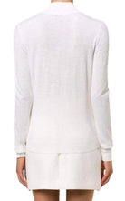 Mugler White Extra Fine Wool Cutout Detail Sweater - Runway Catalog