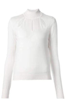 Mugler White Extra Fine Wool Cutout Detail Sweater - Runway Catalog