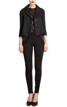 Nina Ricci Black Lace Trim Wool Leggings Trousers - Runway Catalog