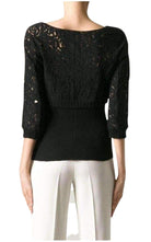 Nina Ricci Black Wool Blend Lace Sweater - Runway Catalog