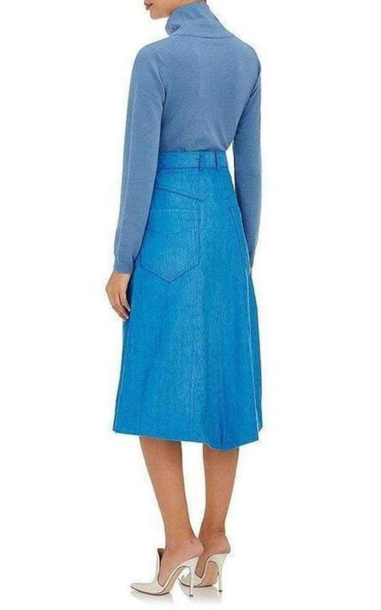 Nina Ricci Cotton Blend Corduroy A - Line Skirt - Runway Catalog