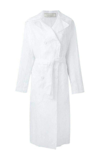 Nina Ricci Cotton Organza Mesh Double Breasted Overcoat - Runway Catalog