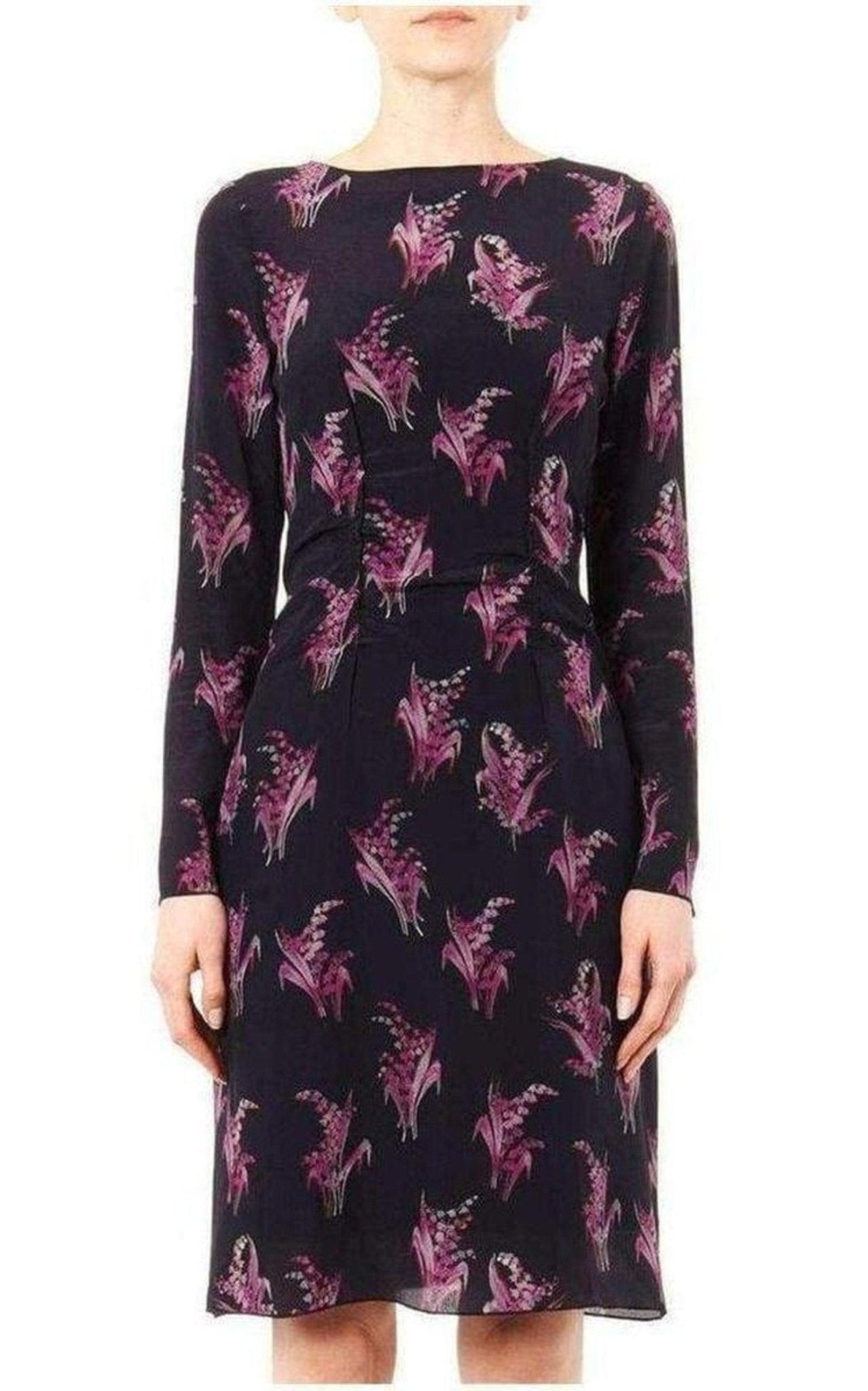 Nina Ricci Floral Print Silk Dress - Runway Catalog