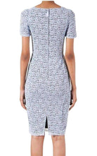 Nina Ricci Lace Elbow Sleeve Fitted Dress - Runway Catalog