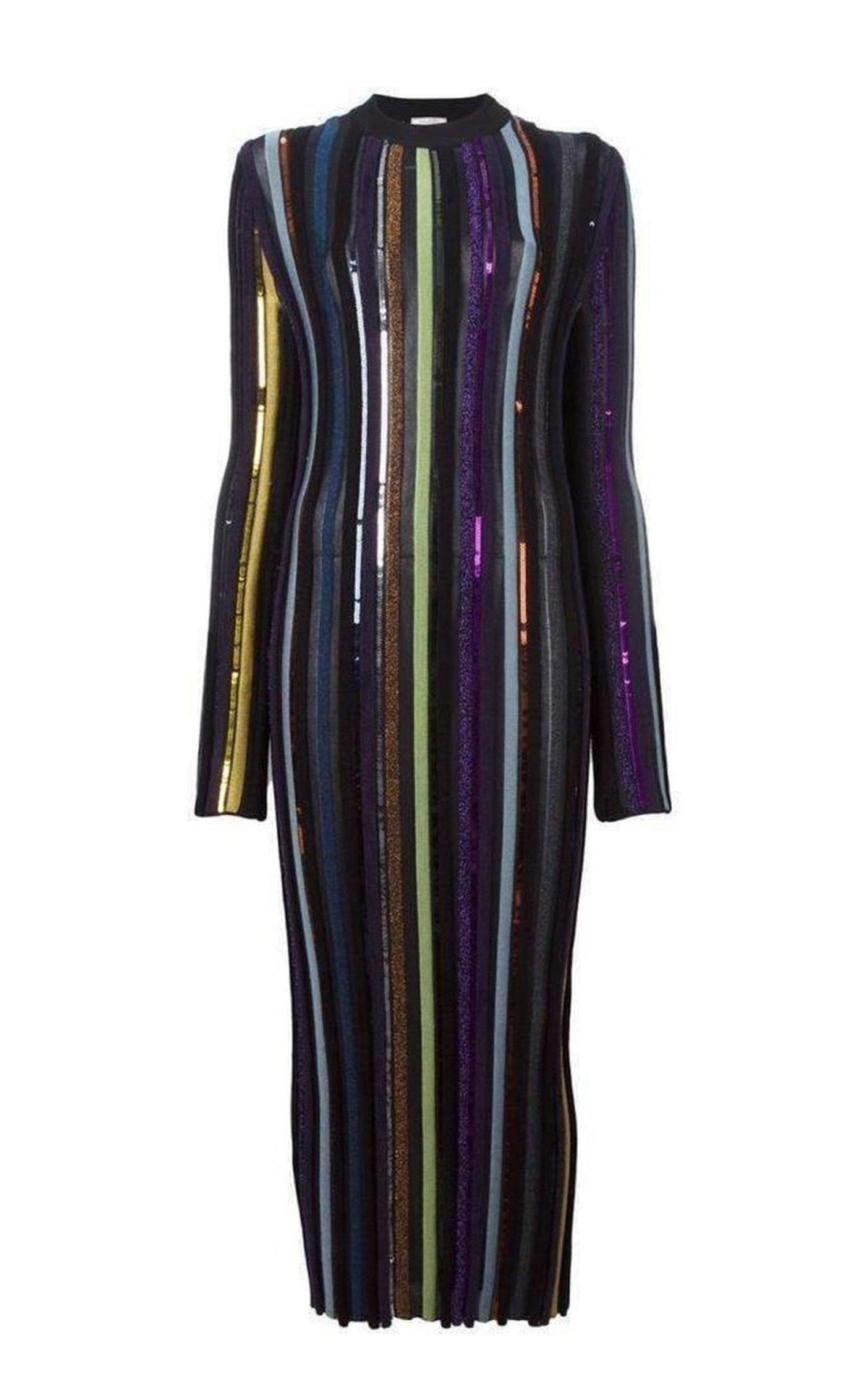 nina ricci striped knit dress Long Sleeve Sequin Embellished Bayadere Cinderella’s gown