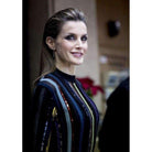 Nina Ricci Long Sleeve Sequin Embellished Knit Bayadere Dress - Runway Catalog