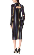 Nina Ricci Long Sleeve Sequin Embellished Knit Bayadere Dress - Runway Catalog