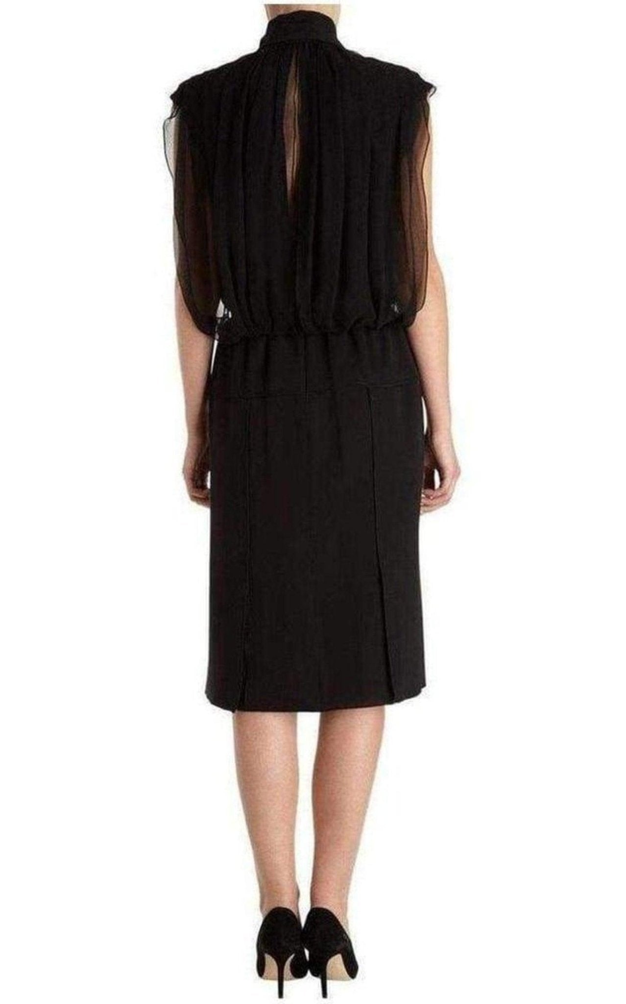 Nina Ricci Seidenvoile-Cocktailkleid ohne Ärmel – Laufsteg-Katalog