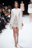 Nina Ricci White A-line Silhouette Babydoll Lace Dress Runway - Runway Catalog