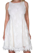 Nina Ricci White A - line Silhouette Babydoll Lace Dress Runway - Runway Catalog