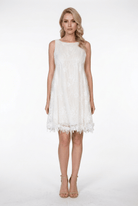 Nina Ricci White A-line Silhouette Babydoll Lace Dress Runway - Runway Catalog