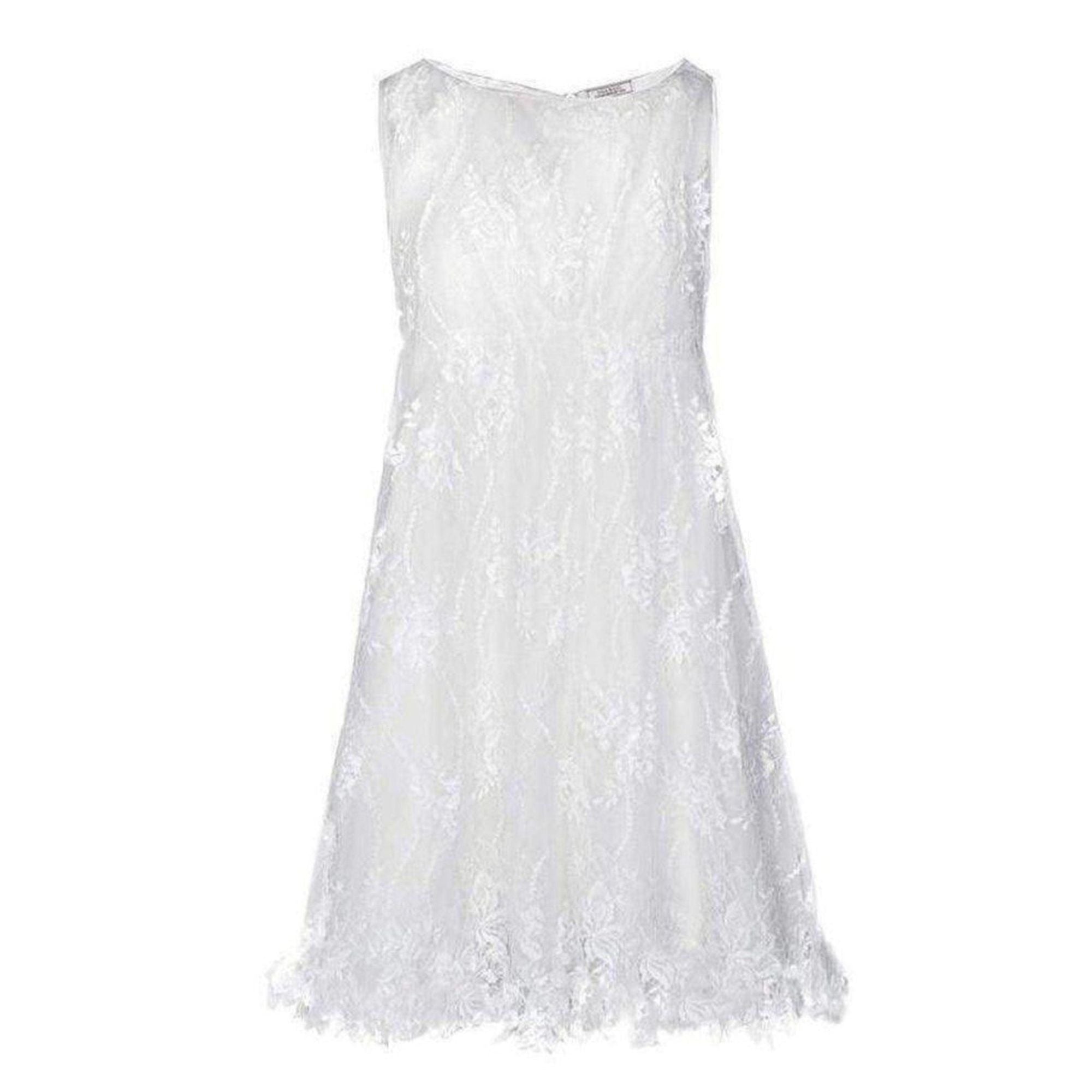 Nina Ricci White A - line Silhouette Babydoll Lace Dress Runway - Runway Catalog