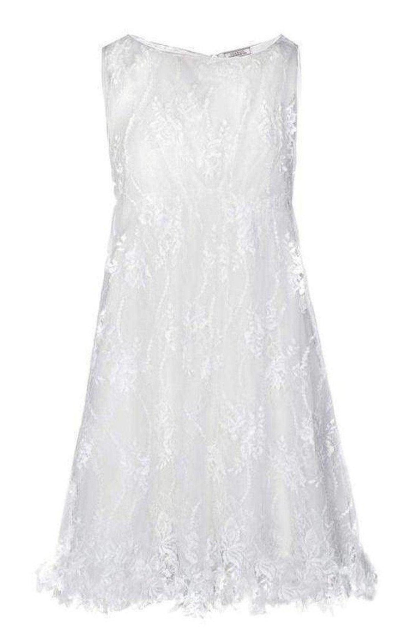 Nina Ricci White A - line Silhouette Babydoll Lace Dress Runway - Runway Catalog