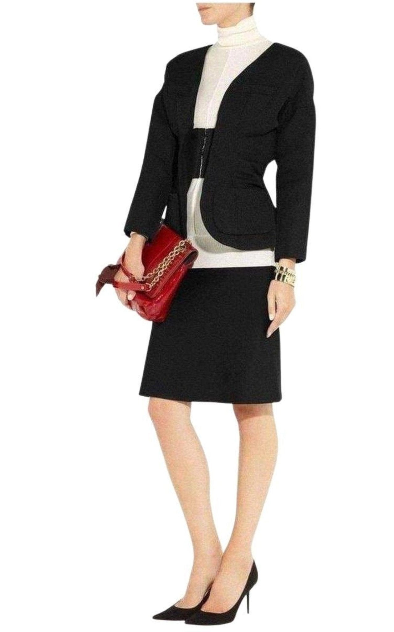 Nina Ricci Wool Open Front Blazer Jacket - Runway Catalog