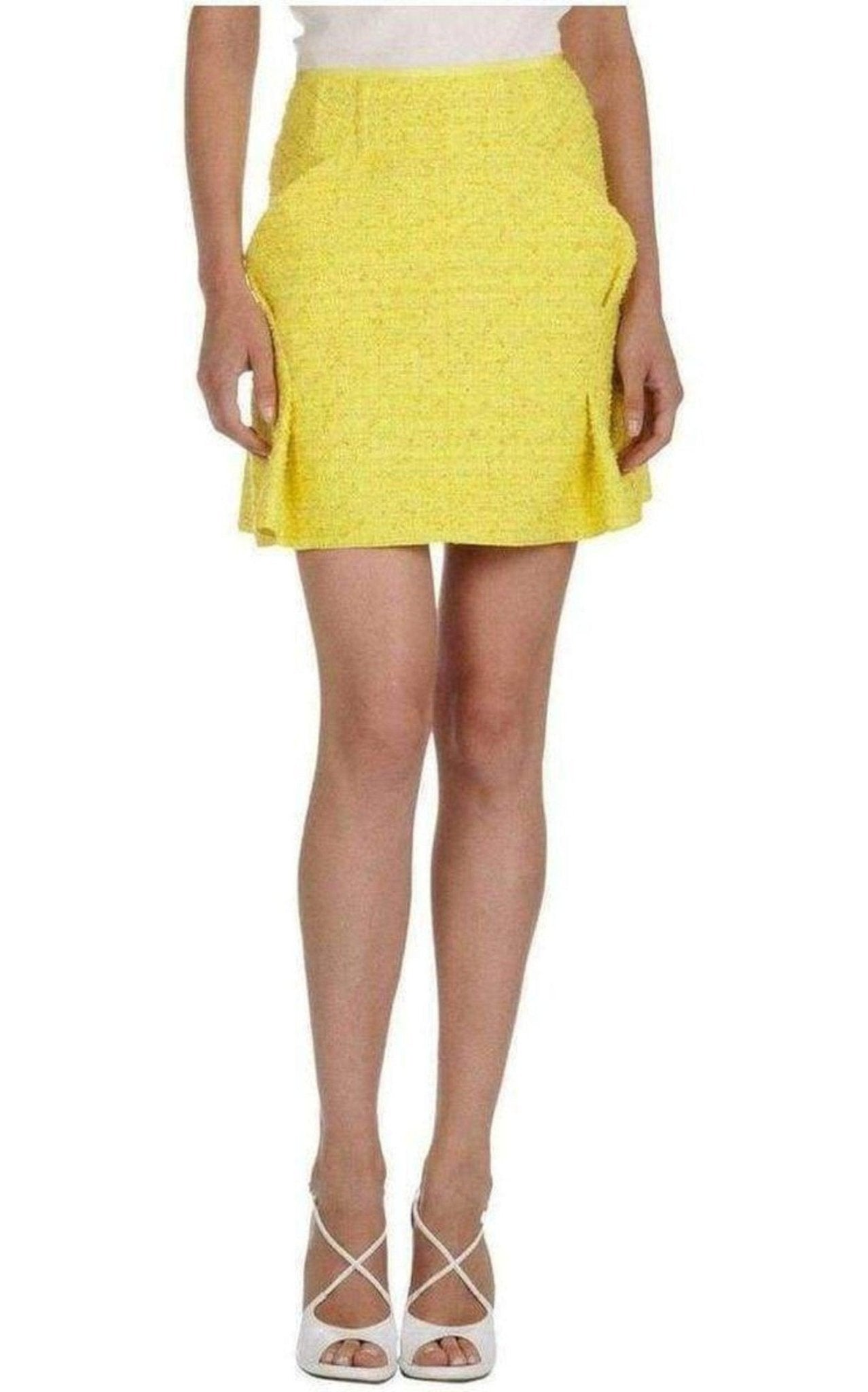 Nina Ricci Yellow Tweed Mini Skirt - Runway Catalog