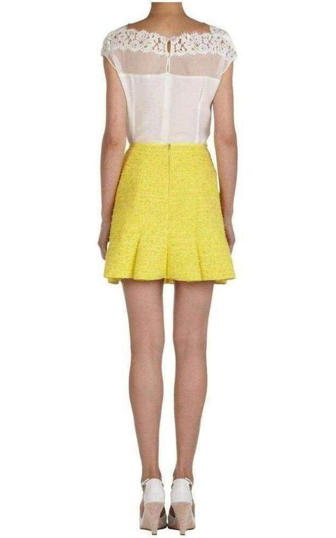 Nina Ricci Yellow Tweed Mini Skirt - Runway Catalog