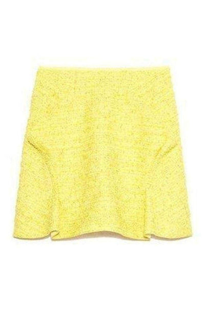Nina Ricci Yellow Tweed Mini Skirt - Runway Catalog