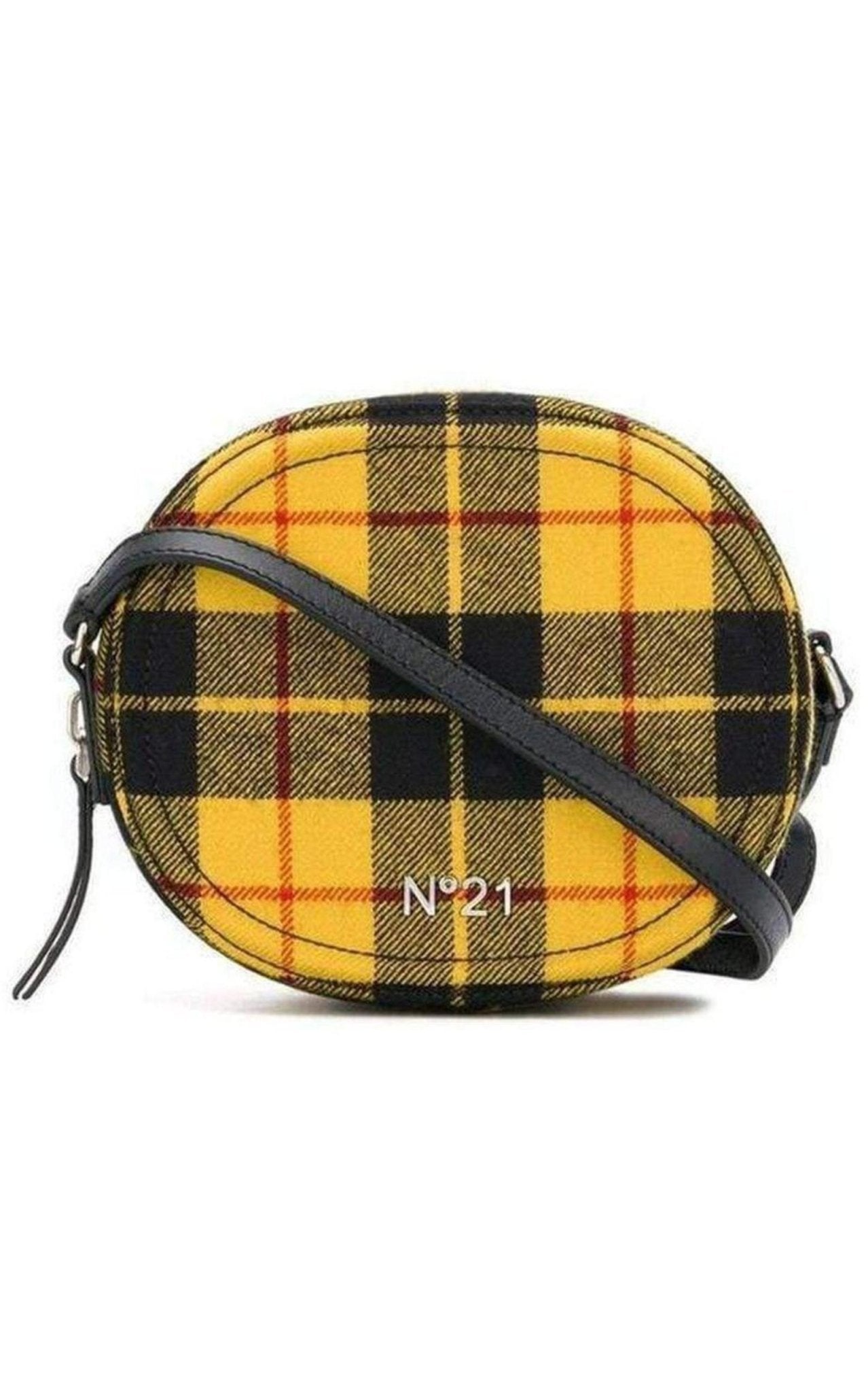 Nº21 Round Checked Tartan Crossbody Bag - Runway Catalog