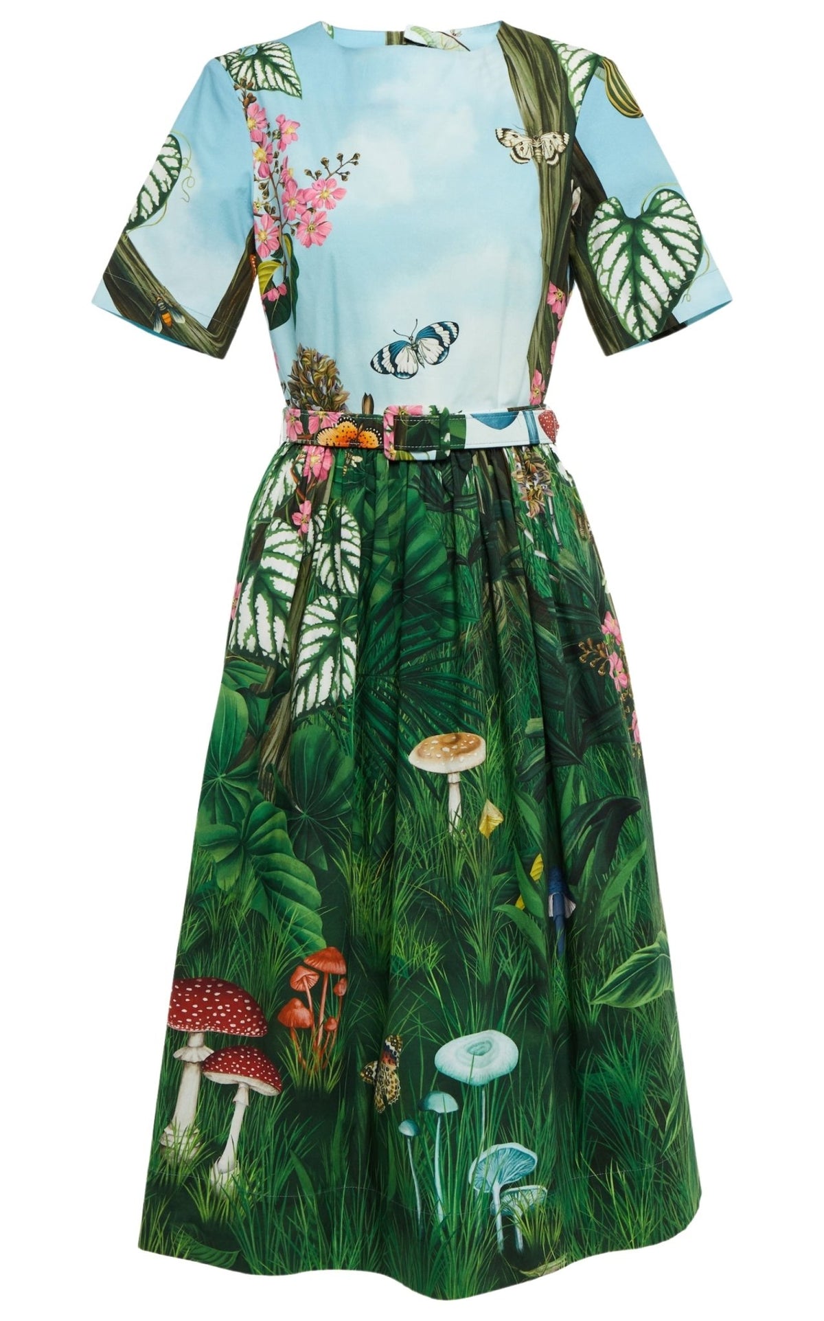oscar midi dress green de la Renta Stretch Poplin styleattribute-coconut girl
