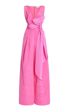 Oscar de la Renta Cotton - blend Jumpsuit with Belt Details - Runway Catalog