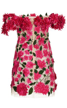 Oscar de la Renta Dahlia Floral - appliqué Mini Dress - Runway Catalog