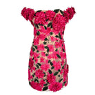 Oscar de la Renta Dahlia Floral - appliqué Mini Dress - Runway Catalog