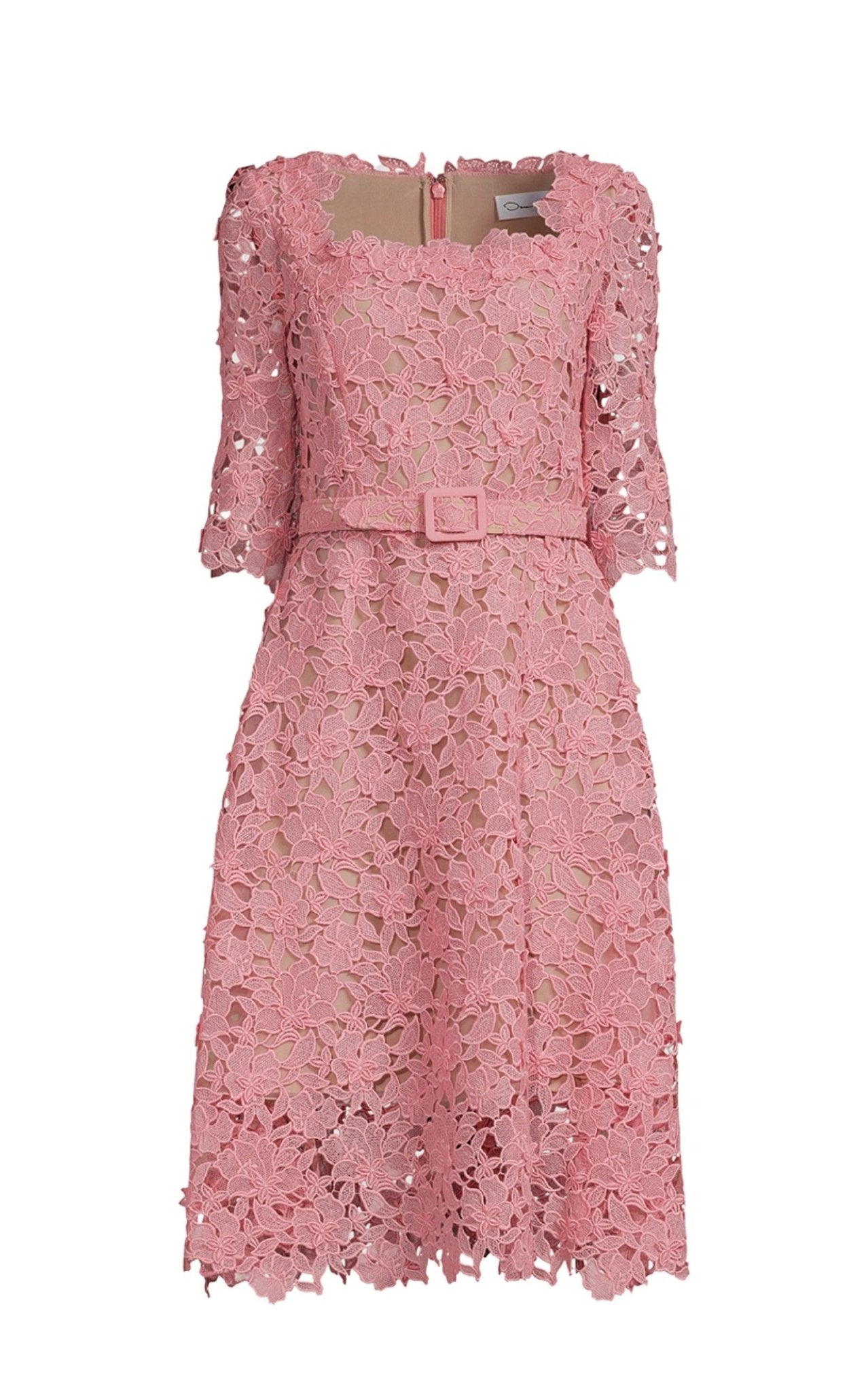 Oscar de la Renta Floral Guipure Lace Dress - Runway Catalog