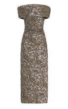 Robe midi en jacquard métallisé à fleurs Oscar de la Renta - Catalogue Runway