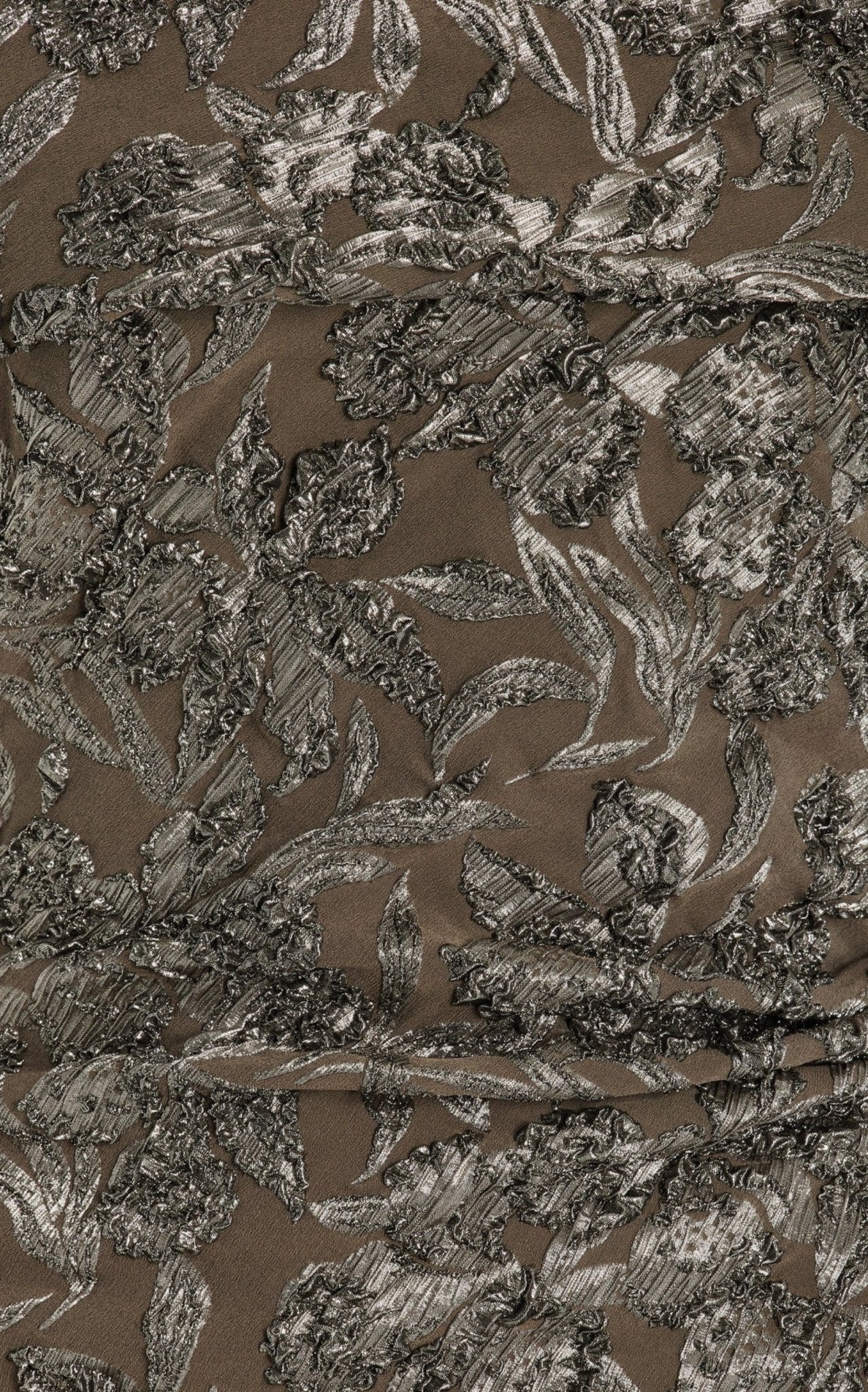 Oscar de la Renta Floral Metallic Jacquard Midi Dress - Runway Catalog