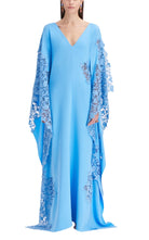 Oscar de la Renta Gardenia - Lace Silk - Georgette Caftan Gown - Runway Catalog