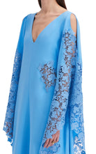 Oscar de la Renta Gardenia - Lace Silk - Georgette Caftan Gown - Runway Catalog