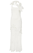 Oscar de la Renta halter orchid crochet knit cotton dress