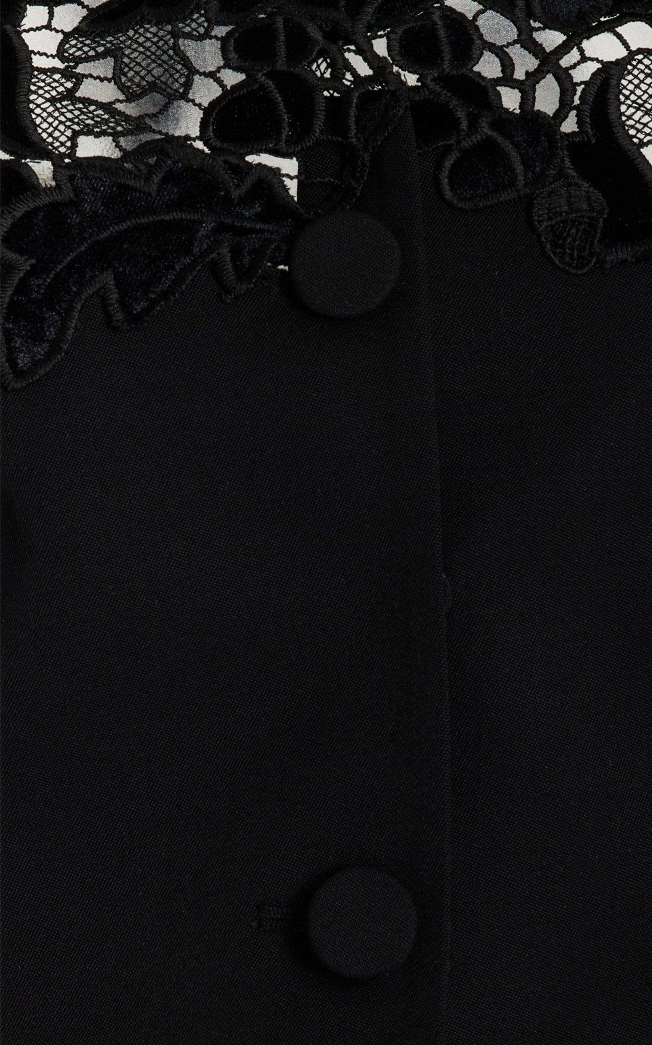 Oscar de la Renta Off - Shoulder Velvet Guipure Lace Blazer - Runway Catalog