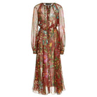 Oscar de la Renta Silk Chiffon Midi Dress - Runway Catalog