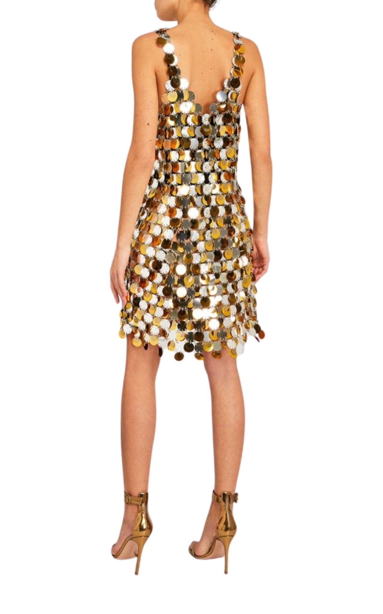 Paco Rabanne Oversized Paliette - Embellished Mini Dress - Runway Catalog