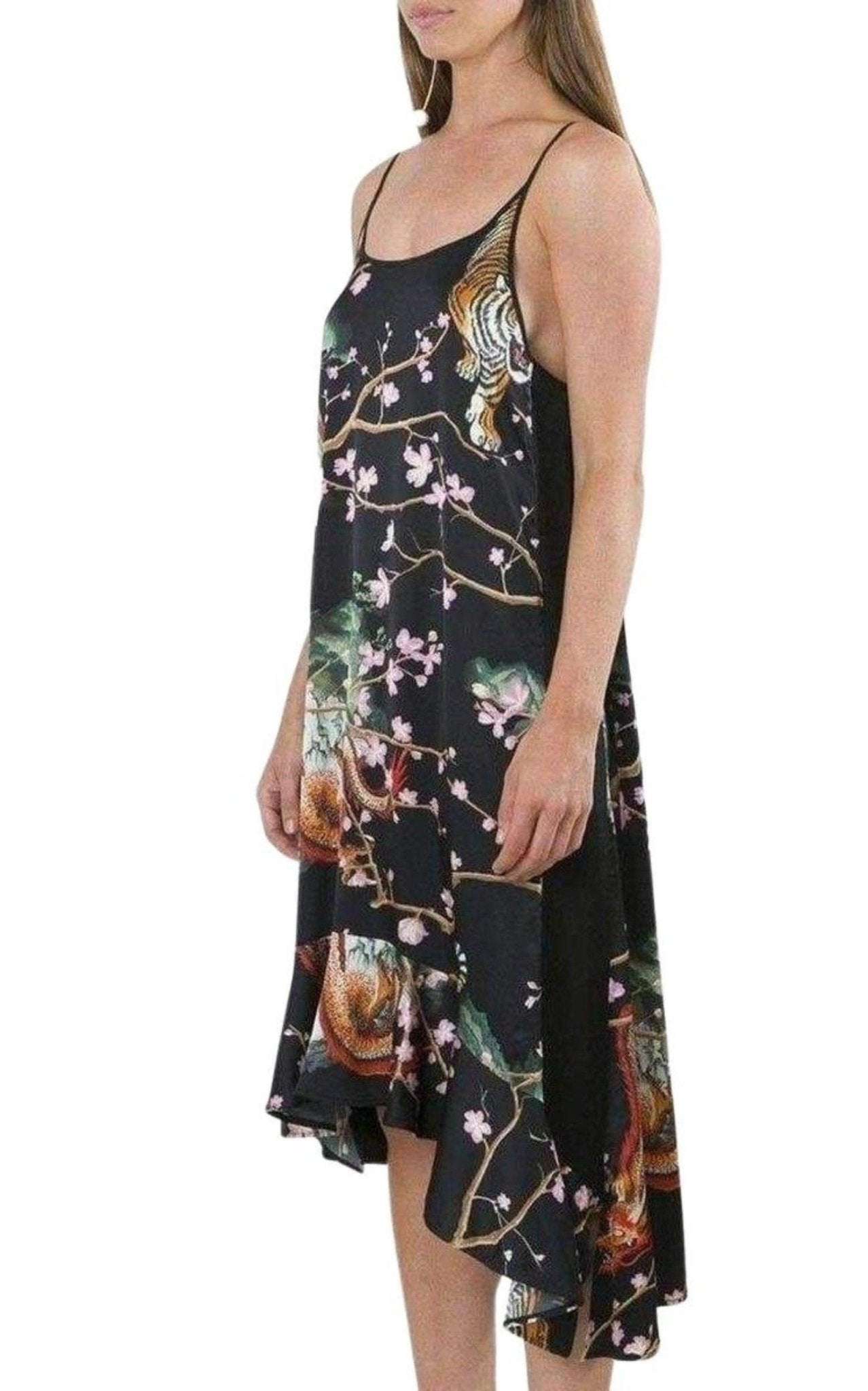 Paco Rabanne Bedrucktes asymmetrisches Kleid – Laufsteg-Katalog