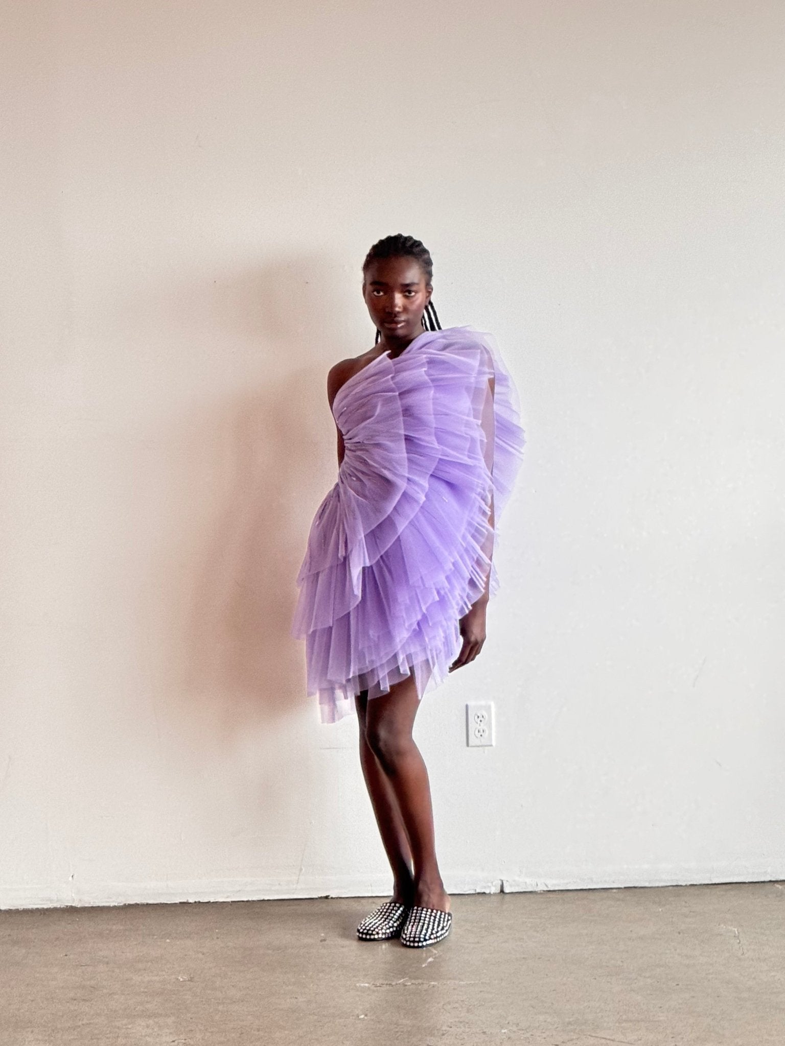 Pamella Roland Plissee-Tüll-Minikleid – Laufsteg-Katalog