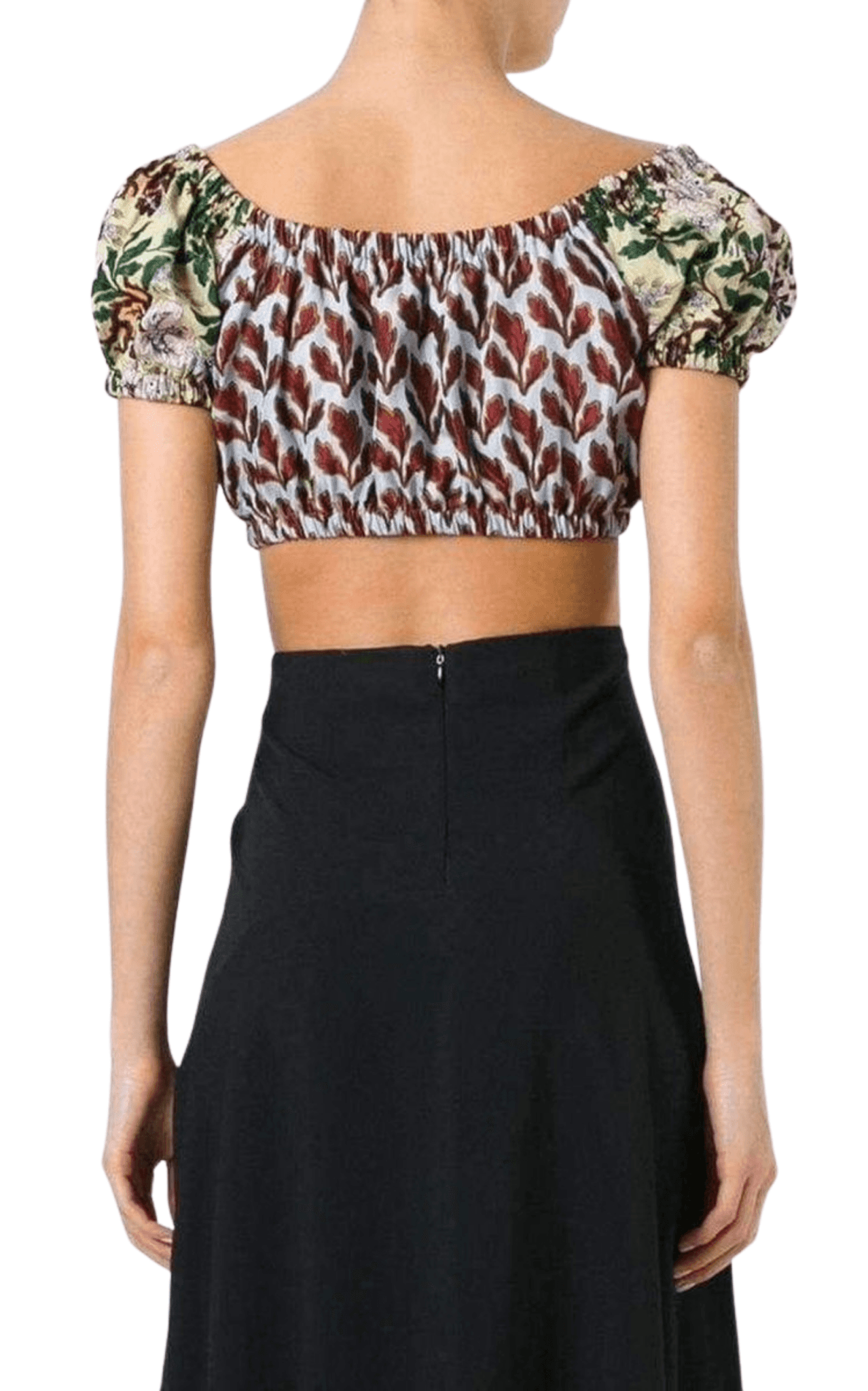 Philosophy Di Lorenzo Serafini Leaves Print Cropped Top - Runway Catalog