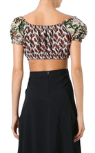 Philosophy Di Lorenzo Serafini Leaves Print Cropped Top - Runway Catalog