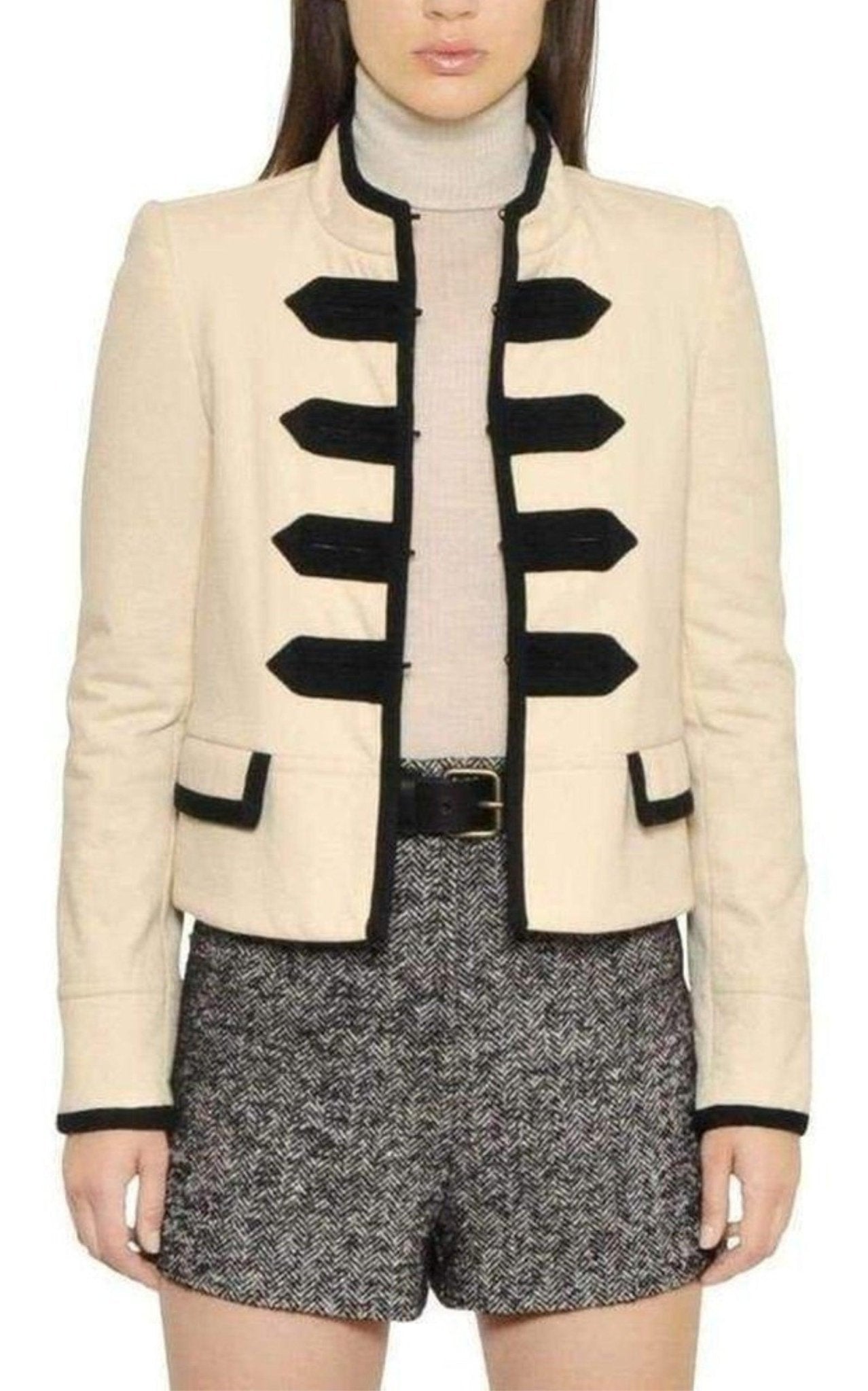 Philosophy Di Lorenzo Serafini Natural Gabardine Military Jacket - Runway Catalog