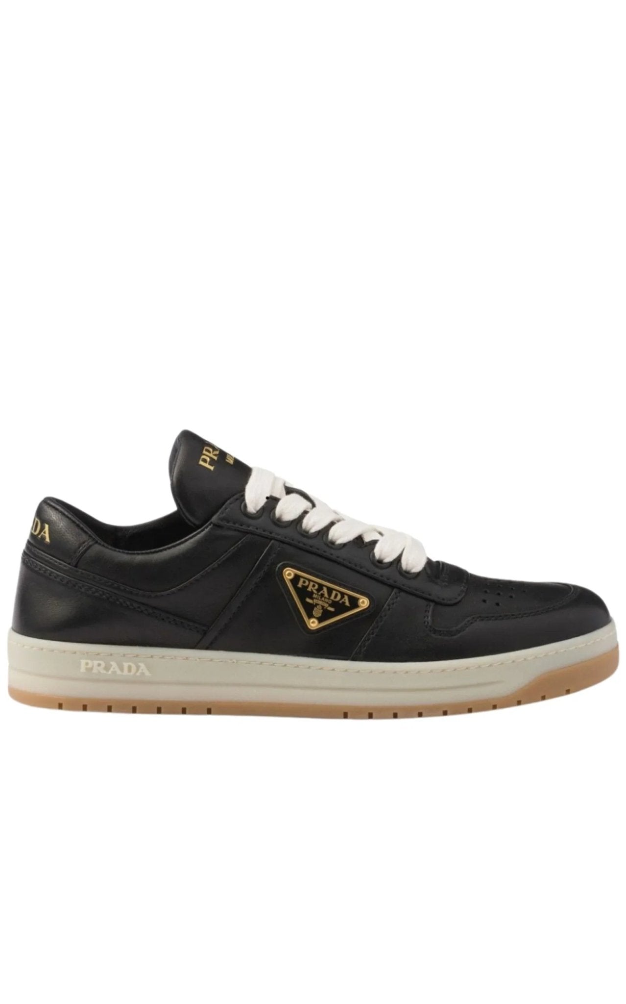 Prada Black Downtown Leather Sneakers