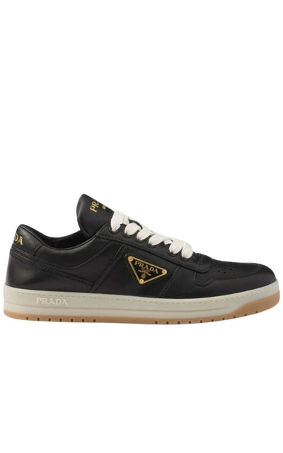 Prada Black Downtown Leather Sneakers - Runway Catalog