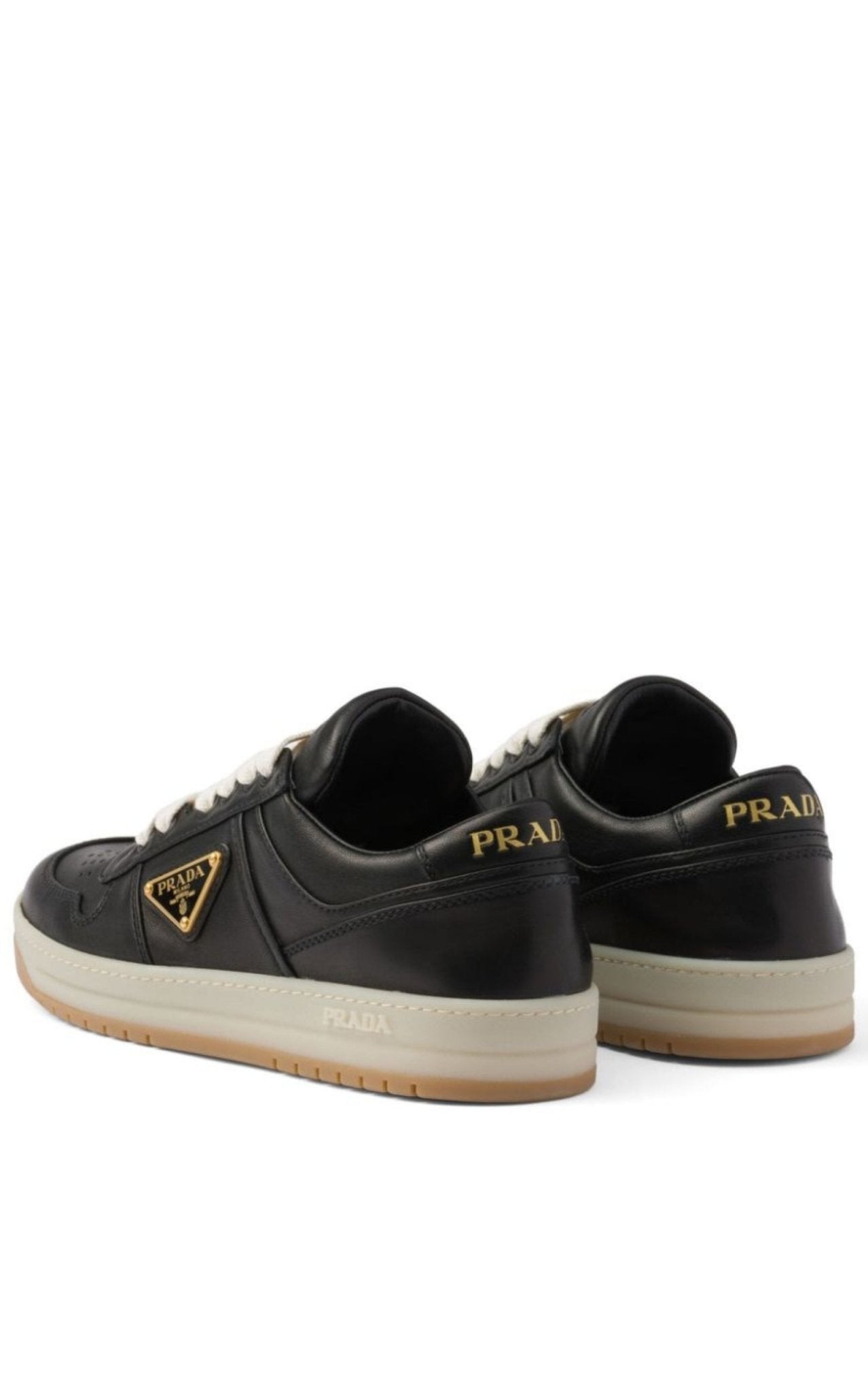 Prada Black Downtown Leather Sneakers