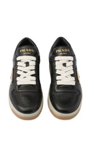 Prada Black Downtown Leather Sneakers - Runway Catalog