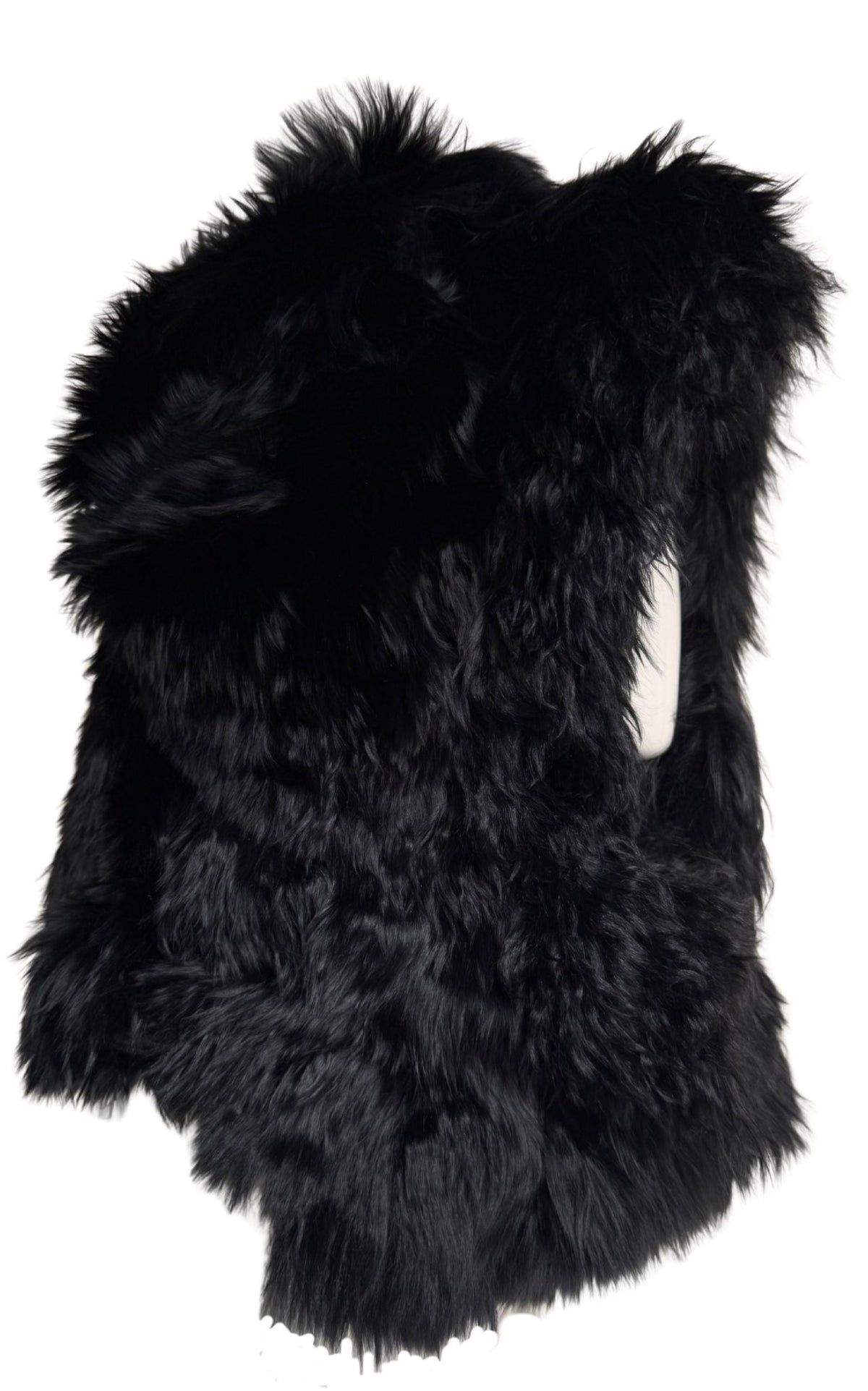 Prada Black Nylon & Shearling Trapper Hat - Runway Catalog