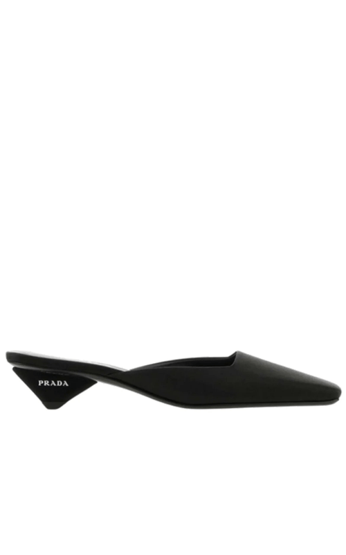 Prada Black Satin Mules Loafers - Runway Catalog - New York