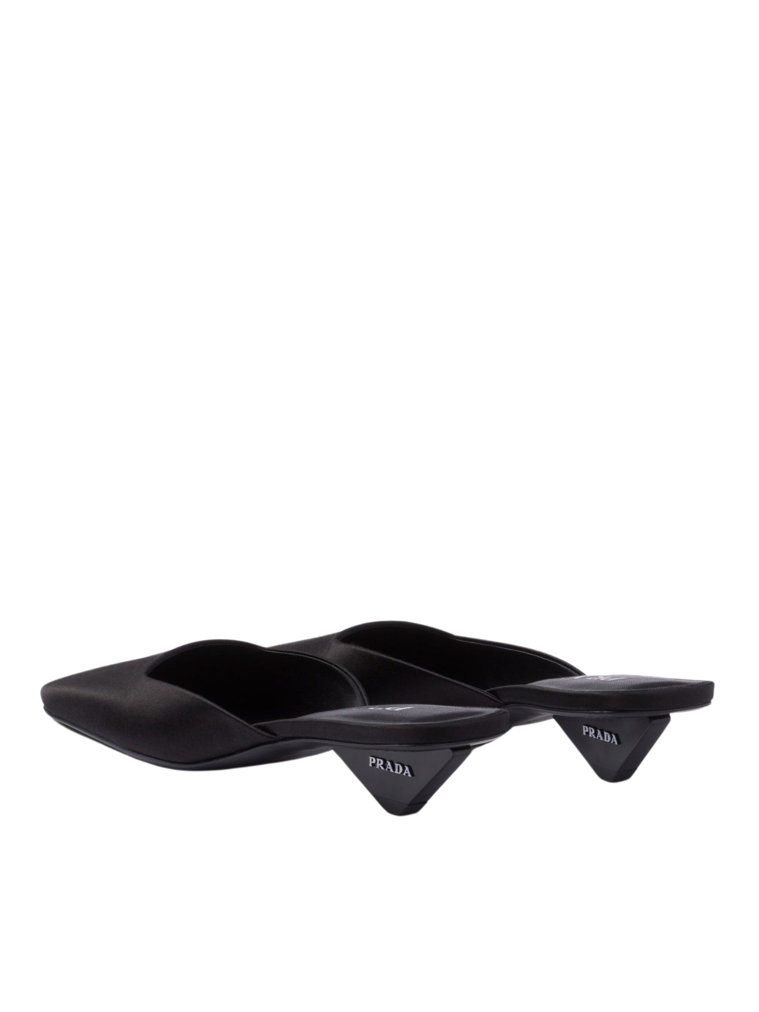 PRADA サテン ミュール ブラック 36 Prada Black Satin Mules Loafers