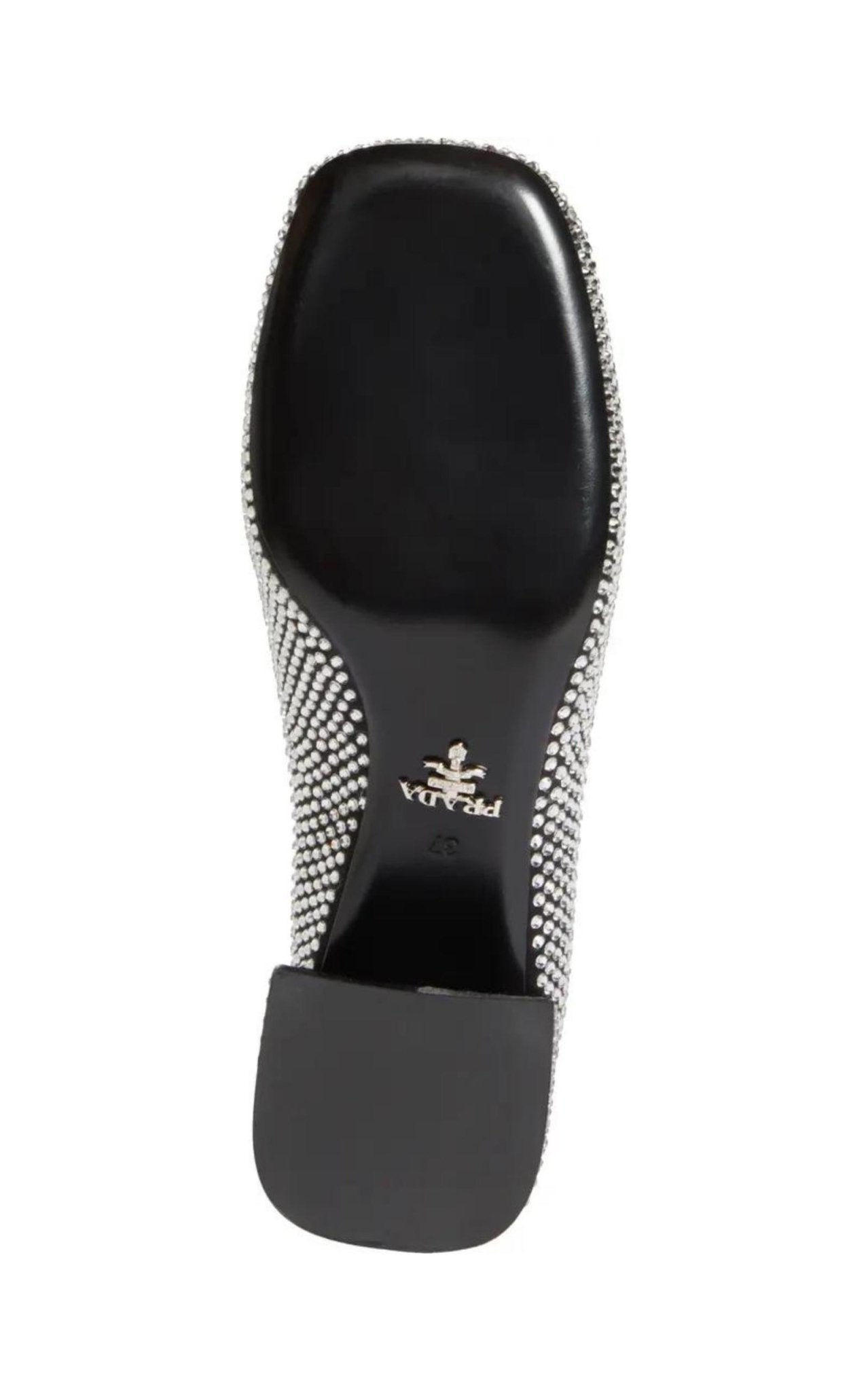 Prada Crystal-embellished Logo-plaque Loafers