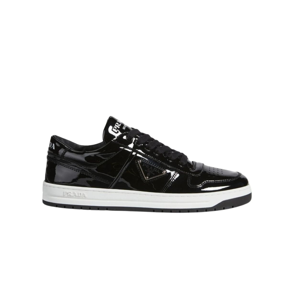 Prada Downtown Patent Leather Sneakers - Runway Catalog
