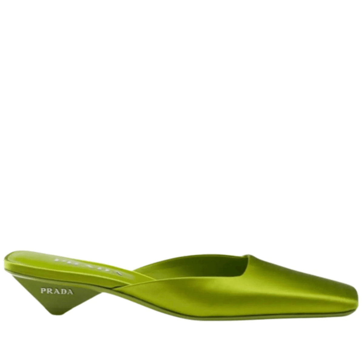Prada Green Satin Mules Loafers - Runway Catalog - New York